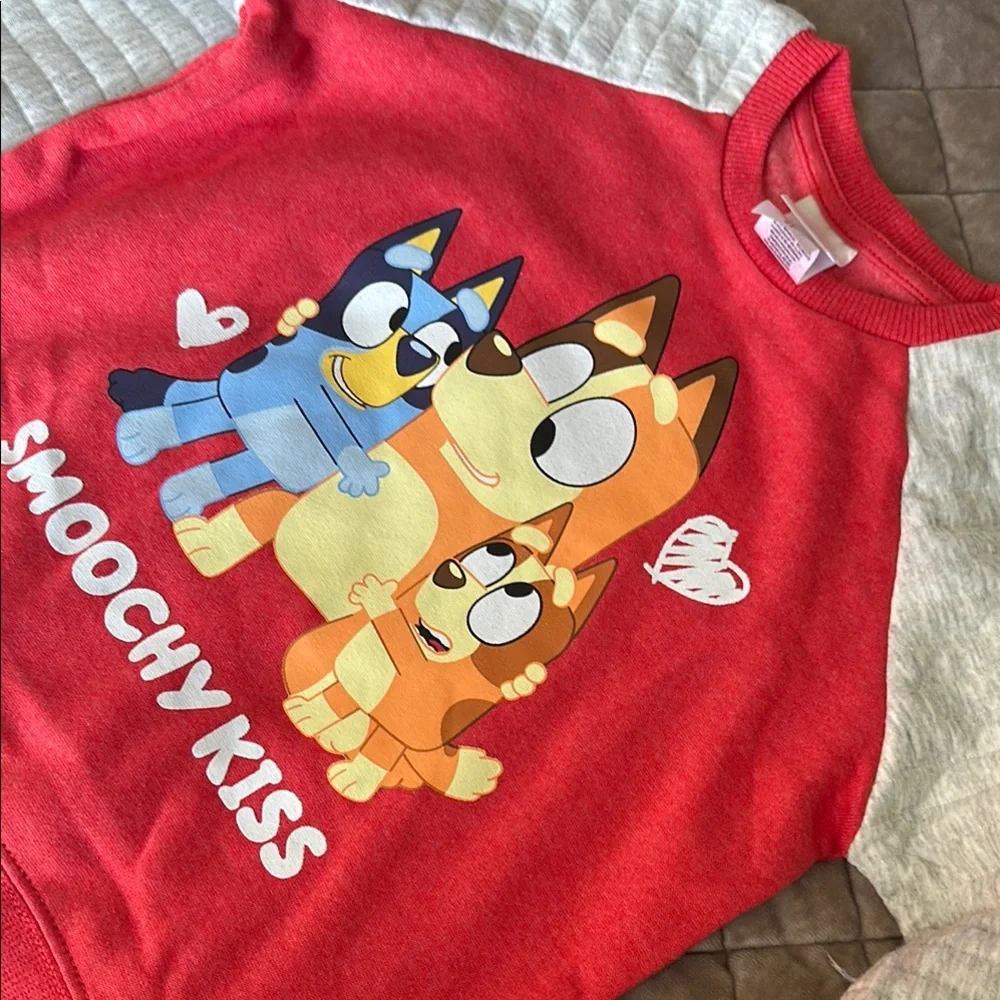 Lucy Red and Gray Cartoon Sweatshirt - Picture 3 of 3